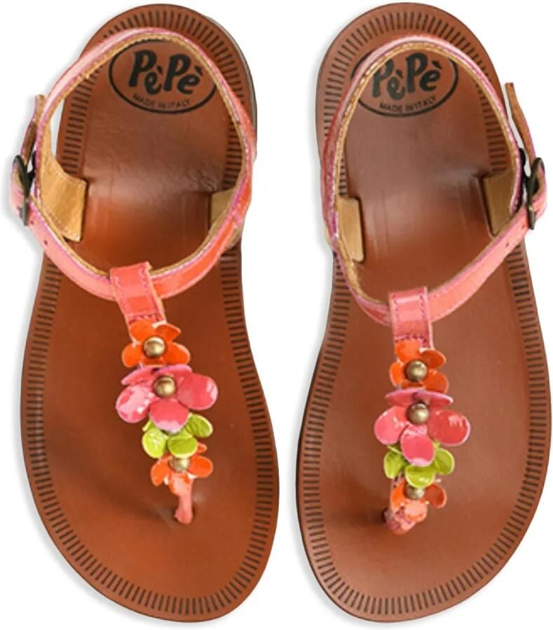 Pèpè Leren sandalen Oranje - Foto 2