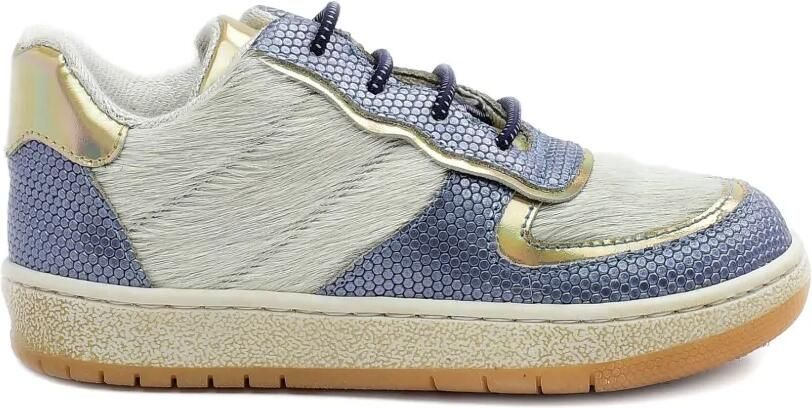 Pèpè Leren sneakers met vlakken met textuur Wit - Foto 3
