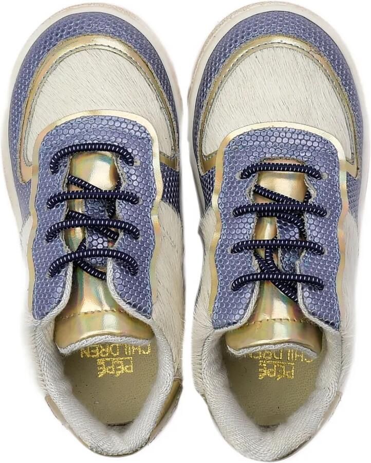 Pèpè Leren sneakers met vlakken met textuur Wit - Foto 2