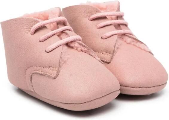 Pèpè Leren veterschoenen Roze