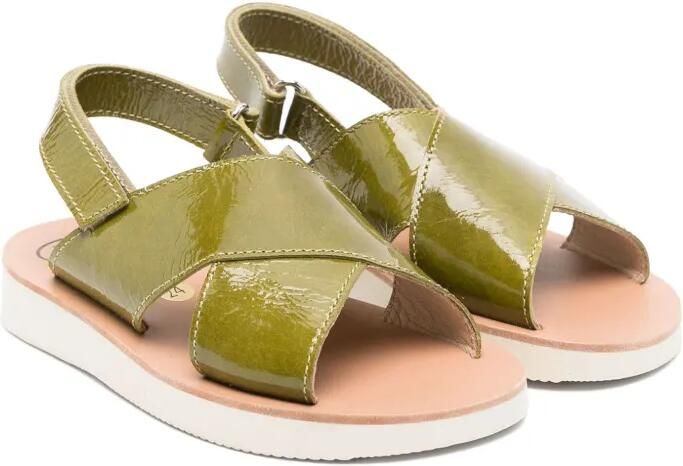 Pèpè Lucrezia leren sandalen Groen