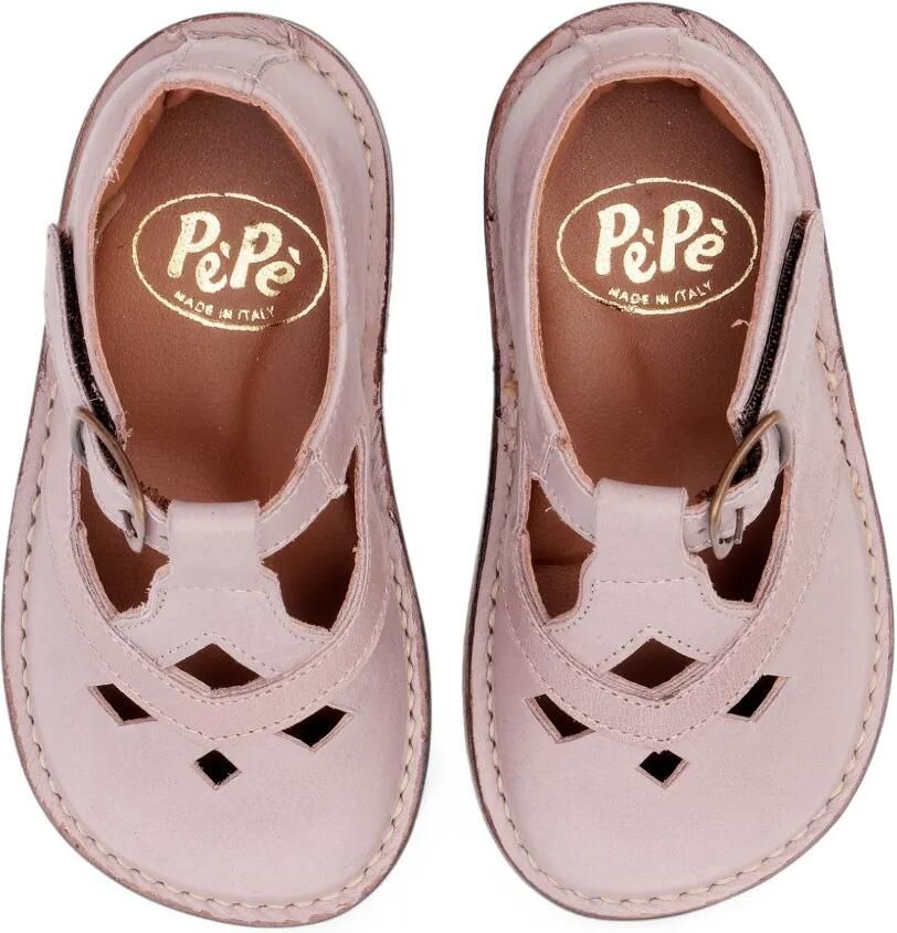 Pèpè Lucy leren sandalen met gesloten neus en uitgesneden details Roze - Foto 2