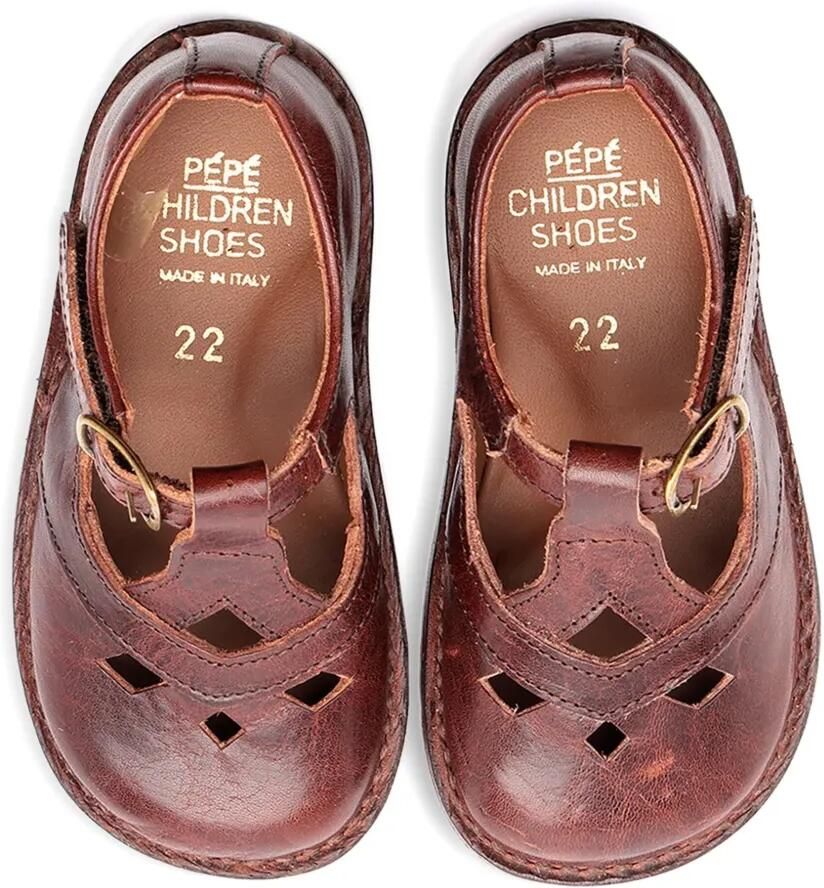 Pèpè Lucy leren sandalen met gesp Bruin - Foto 2