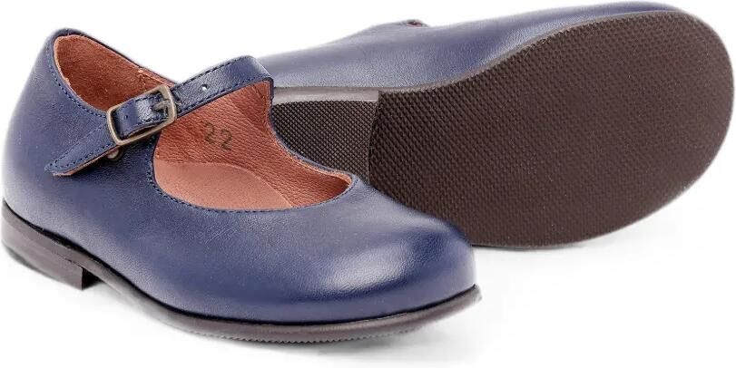 Pèpè Martina leren ballerina's met gespsluiting Blauw