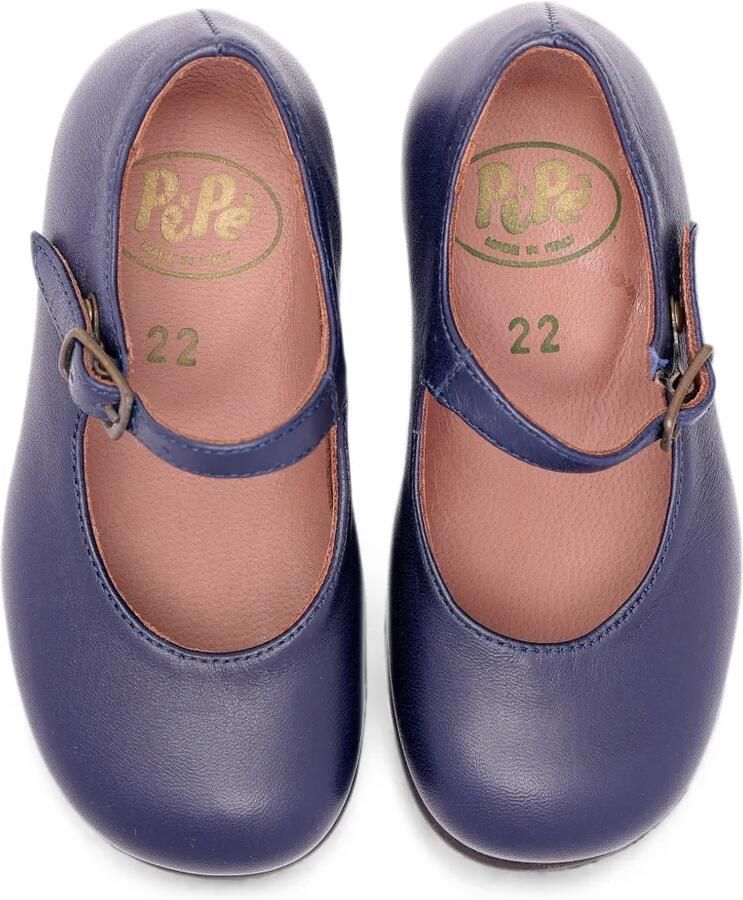 Pèpè Martina leren ballerina's met gespsluiting Blauw - Foto 2