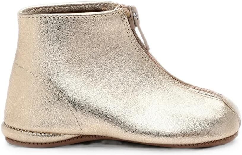 Pèpè Metallic enkellaarzen met rits Goud