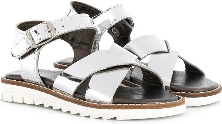 Pèpè Metallic sandalen Grijs