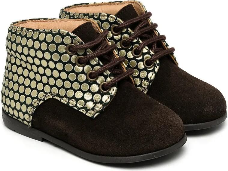Pèpè Metallic veterlaarzen Bruin