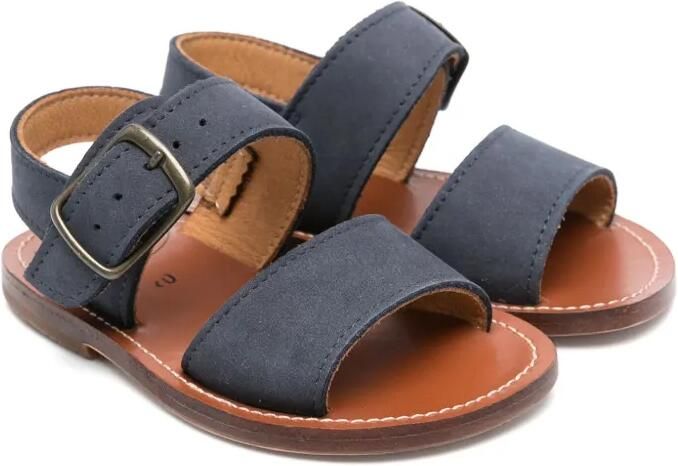 Pèpè Nico leren sandalen Blauw