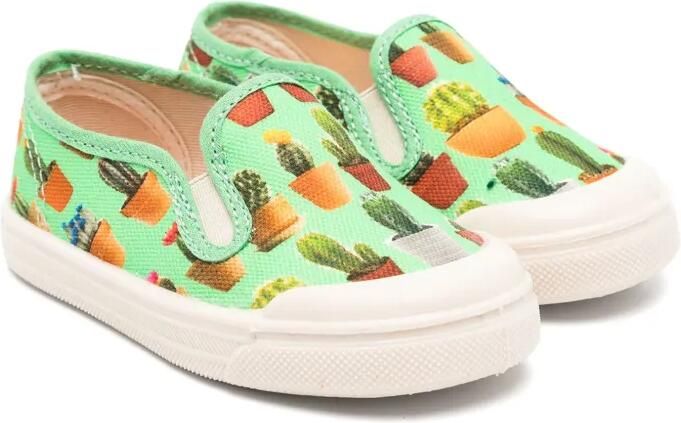 Pèpè Noah sneakers met cactusprint Groen