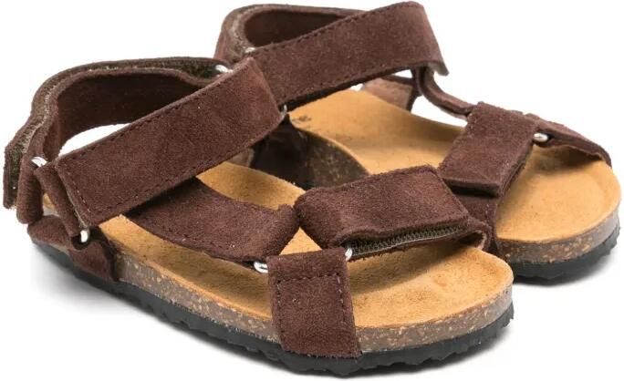 Pèpè Percy suède sandalen Bruin