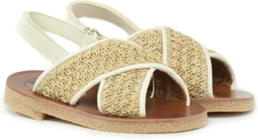 Pèpè Raffia sandalen Beige