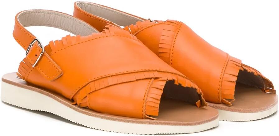 Pèpè Sandalen met franje Oranje