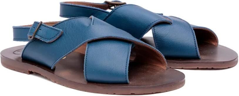 Pèpè Sandalen met gekruiste bandjes Blauw