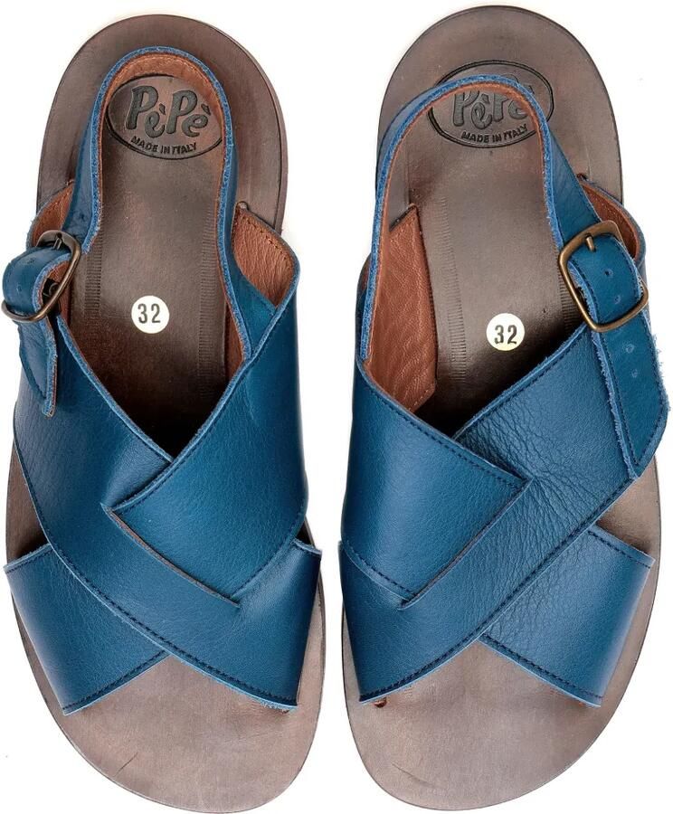 Pèpè Sandalen met gekruiste bandjes Blauw - Foto 2