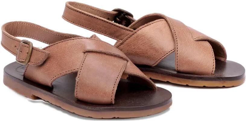 Pèpè Sandalen met gekruiste bandjes Bruin