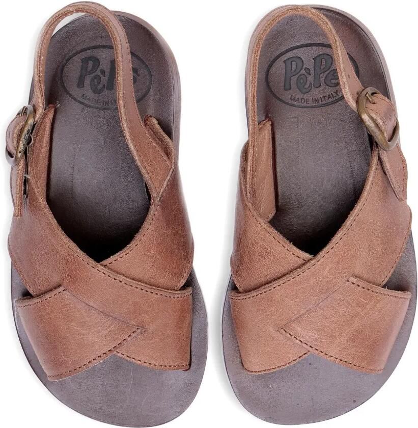 Pèpè Sandalen met gekruiste bandjes Bruin - Foto 2