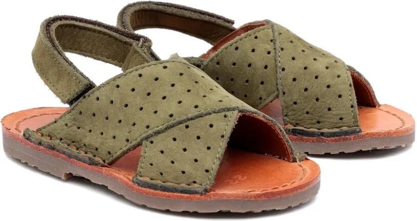 Pèpè Sandalen met geperforeerde details Groen
