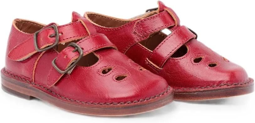 Pèpè Sandalen met gespsluiting en uitgesneden details Rood