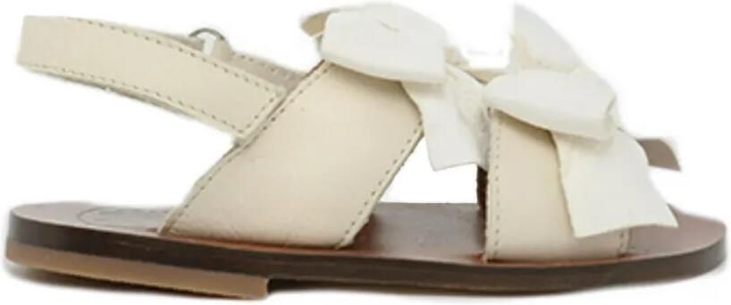 Pèpè Sandalen verfraaid met strik Beige