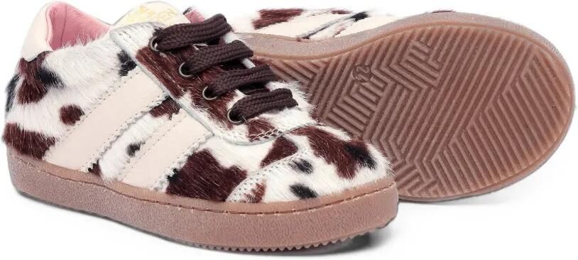Pèpè Sasha sneakers met ponyhaar en koeienprint Wit - Foto 2