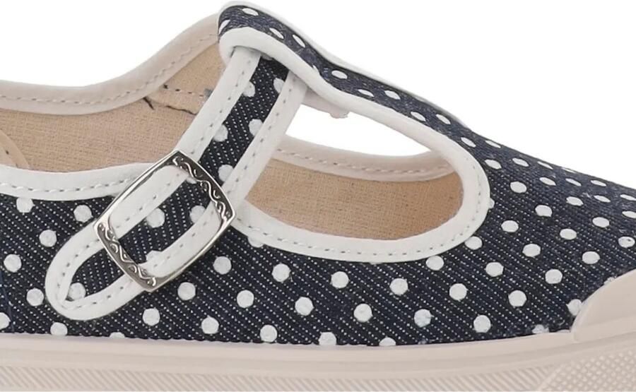 Pèpè Schoenen met stippen en gespbandje Blauw