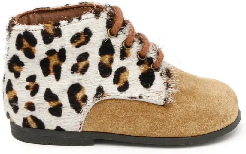 Pèpè Slofjes met luipaardprint Beige