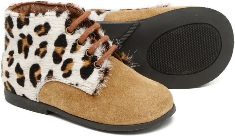 Pèpè Slofjes met luipaardprint Beige - Foto 2