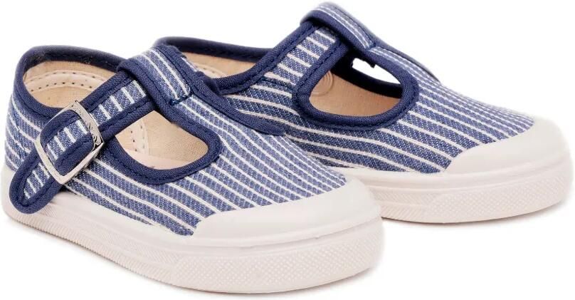 Pèpè Sneakers met gestreepte gesp Blauw