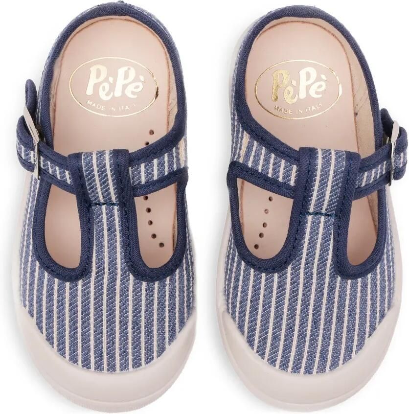 Pèpè Sneakers met gestreepte gesp Blauw - Foto 2
