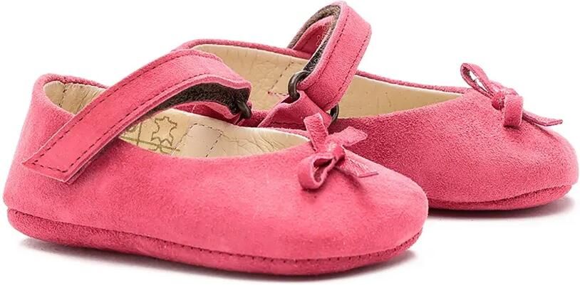 Pèpè Suède babyschoentjes verfraaid met strik Roze