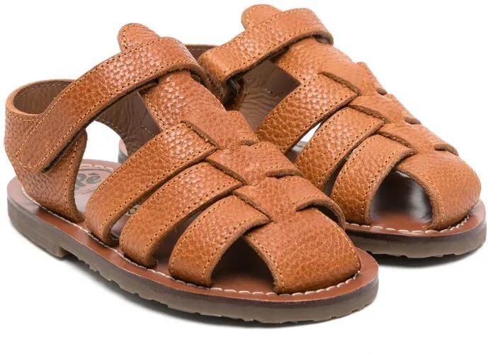 Pèpè Tino leren sandalen Bruin