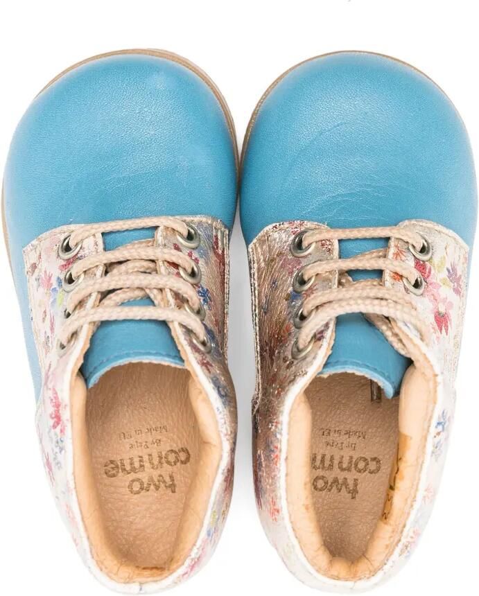 Pèpè Veterlaarzen met bloe print Blauw - Foto 2