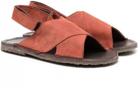 Pèpè Sandalen met gekruiste bandjes Bruin