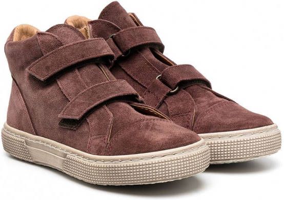 Pèpè Sneakers met klittenband Bruin