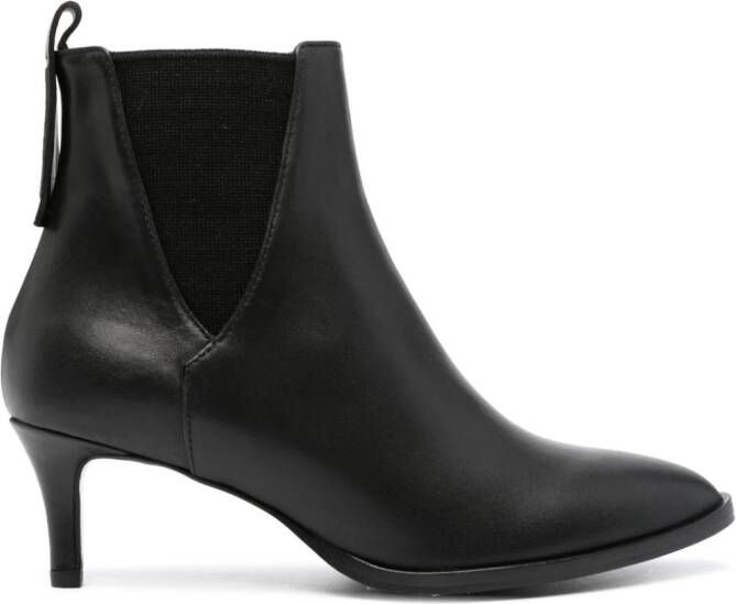 Peserico Leren laarzen met puntige neus Zwart