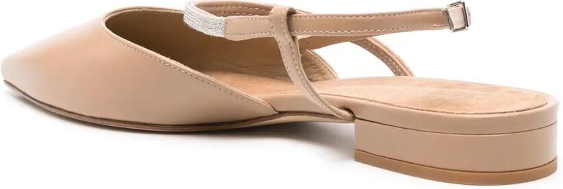 Peserico Ballerina's met puntige neus Bruin - Foto 4