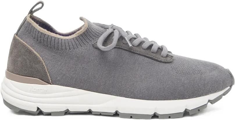 Peserico Gebreide sneakers met suède afwerking Grijs