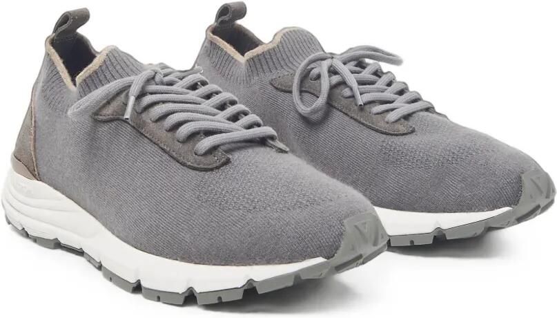 Peserico Gebreide sneakers met suède afwerking Grijs - Foto 3