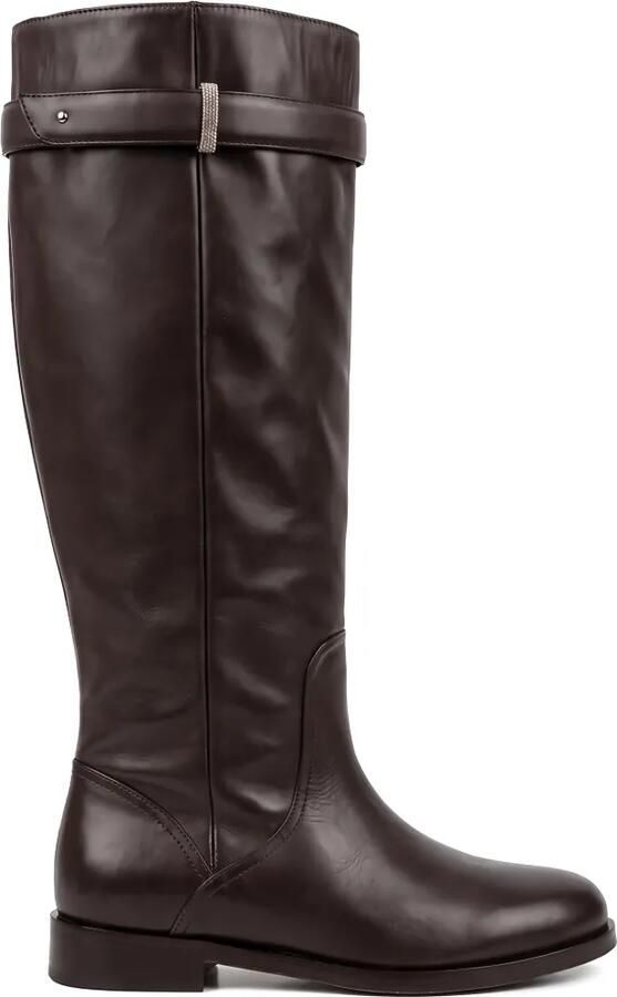 Peserico Laarzen met gespdetail Bruin