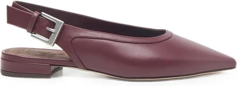 Peserico Leren slingback pumps Rood