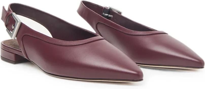 Peserico Leren slingback pumps Rood - Foto 3