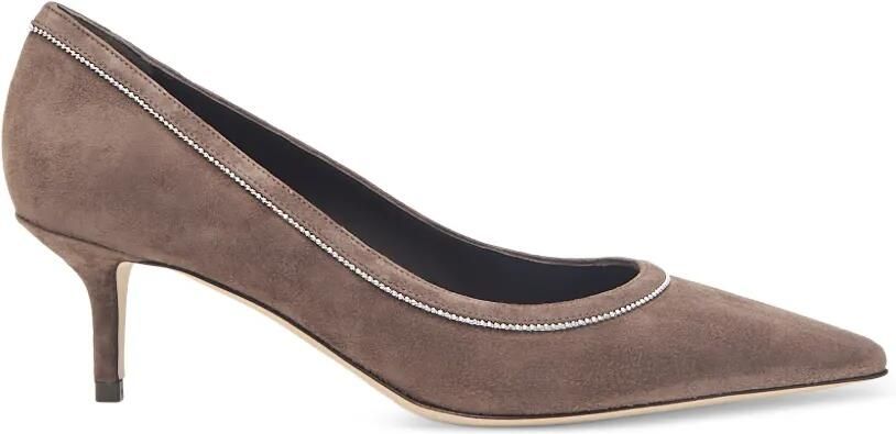 Peserico Pumps met puntige neus en monili-afwerking Bruin