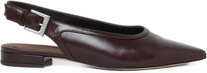 Peserico Slingback pumps met puntige neus Bruin