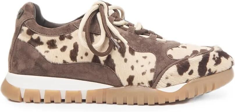 Peserico Sneakers met dierenprint Bruin