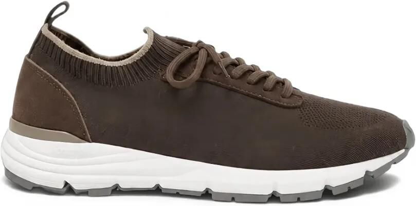 Peserico Gebreide sneakers met vlakken Bruin