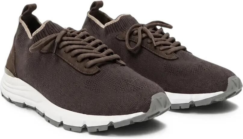Peserico Gebreide sneakers met vlakken Bruin - Foto 3
