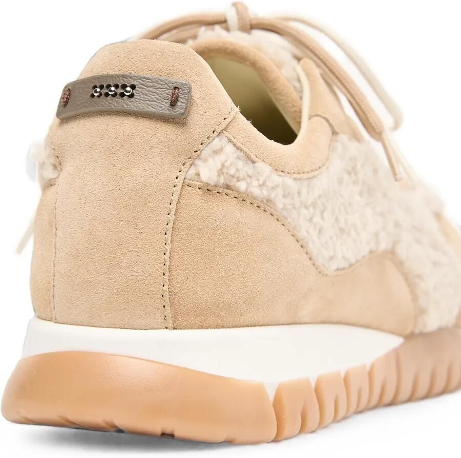 Peserico Suède sneakers met lammy vlak Beige - Foto 2
