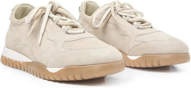 Peserico Suède sneakers met vlakken Beige