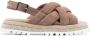 Peserico Suède sandalen met geweven bandjes Bruin - Thumbnail 1